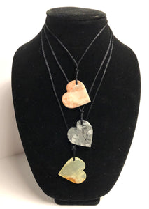 Onyx Thumbprint Worry Stone Necklace